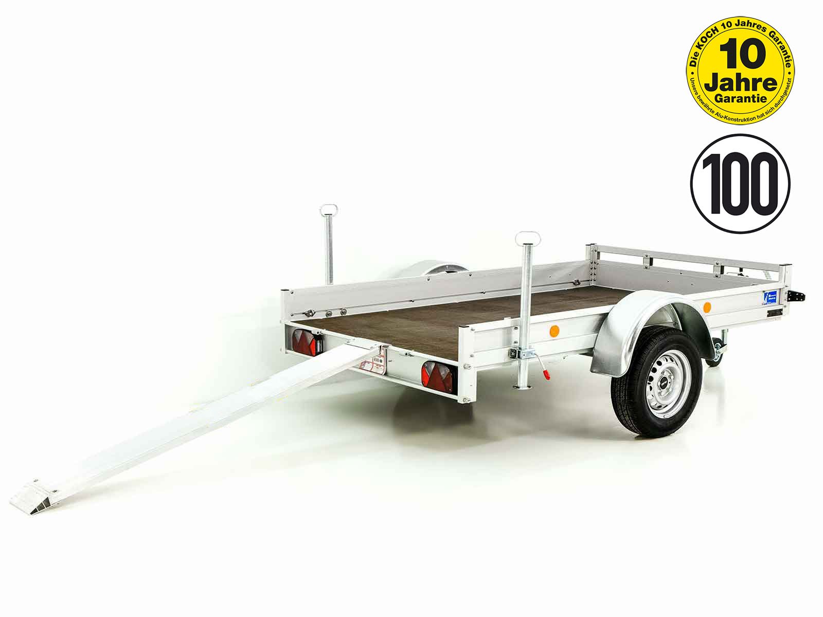 Koch motortrailer 150x250cm 1.3t 2 serie 100km/u type 6.13 M
